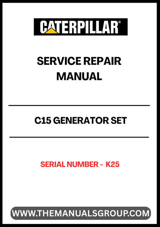 Unlock the full potential of your CAT C15 Generator Set with our comprehensive Service Repair Manual, specifically designed for serial number K25. This manual is an essential resource for technicians and operators alike, providing detailed instructions and insights to ensure optimal performance and longevity of your generator.
