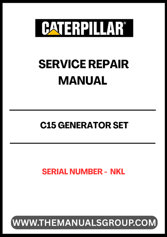 Ensure your CAT C15 Generator Set operates at peak performance with the comprehensive Service Repair Manual, specifically designed for serial number NKL. This manual is an essential resource for technicians and operators, providing detailed instructions and insights into maintenance and repair procedures.