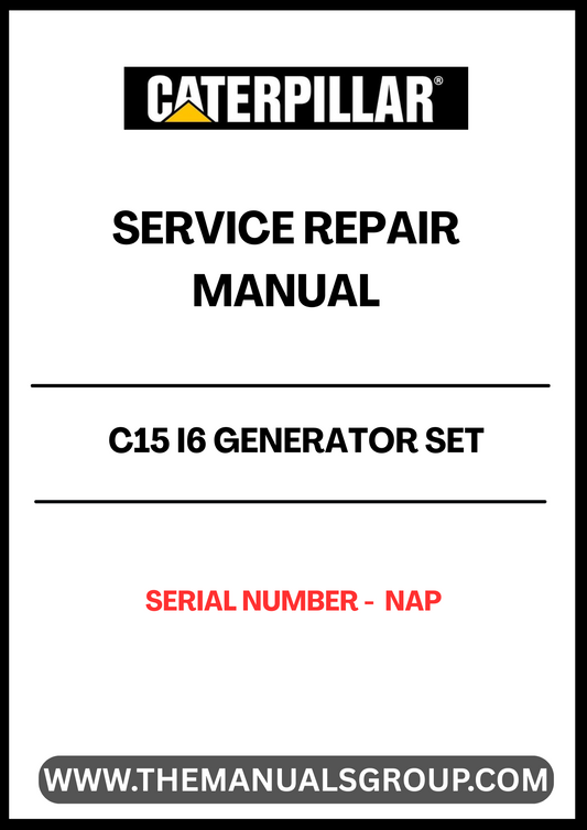 Discover the ultimate resource for maintaining your CAT C15 I6 Generator Set with our comprehensive Service Repair Manual, specifically designed for serial number NAP. This manual is an essential tool for technicians and DIY enthusiasts alike, providing detailed instructions and insights to ensure your generator operates at peak performance.