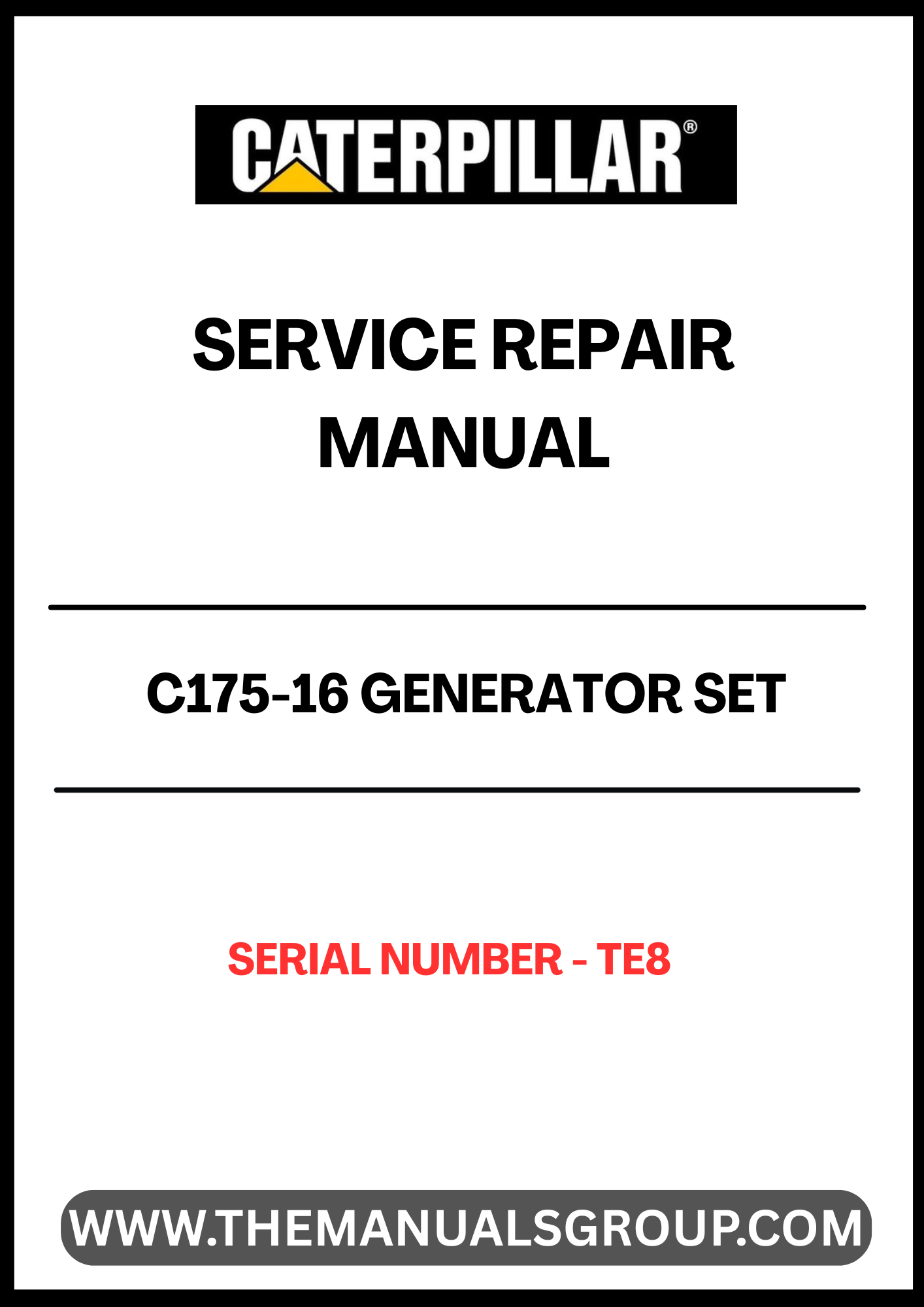 Introducing the CAT C175-16 Generator Set Service Repair Manual, specifically designed for serial number TE8. This comprehensive manual is an essential resource for technicians and operators, providing detailed insights into the maintenance and repair of your generator set. With clear illustrations and step-by-step instructions, you can ensure optimal performance and longevity of your equipment.