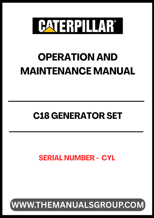 Discover the essential CAT C18 Generator Set Operation and Maintenance Manual, designed specifically for your generator's serial number. This comprehensive guide provides detailed instructions and insights to ensure optimal performance and longevity of your equipment.