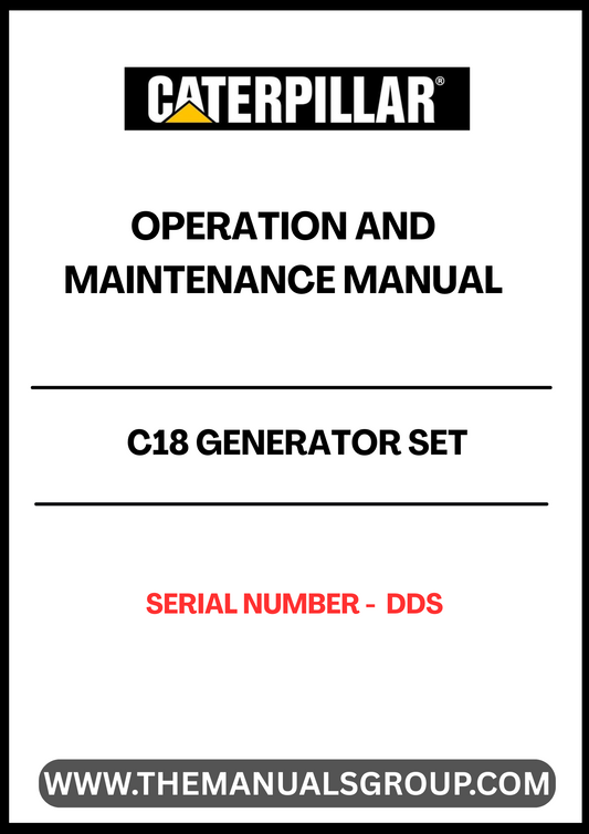 Discover the essential CAT C18 Generator Set Operation and Maintenance Manual, specifically designed for serial number DDS. This comprehensive guide is your go-to resource for understanding the intricacies of your generator set, ensuring optimal performance and longevity.