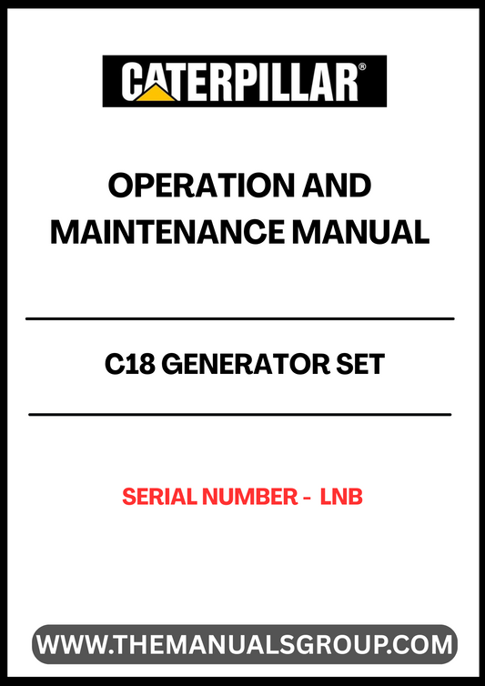 Discover the essential CAT C18 Generator Set Operation and Maintenance Manual, specifically designed for serial number LNB. This comprehensive guide is your go-to resource for understanding the intricacies of your generator set, ensuring optimal performance and longevity.