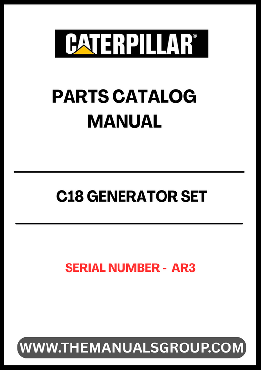 Discover the essential CAT C18 Generator Set Parts Catalog Manual, designed specifically for serial number AR3. This comprehensive manual serves as a vital resource for technicians and operators, providing detailed information on parts, specifications, and maintenance procedures to ensure optimal performance of your generator set.