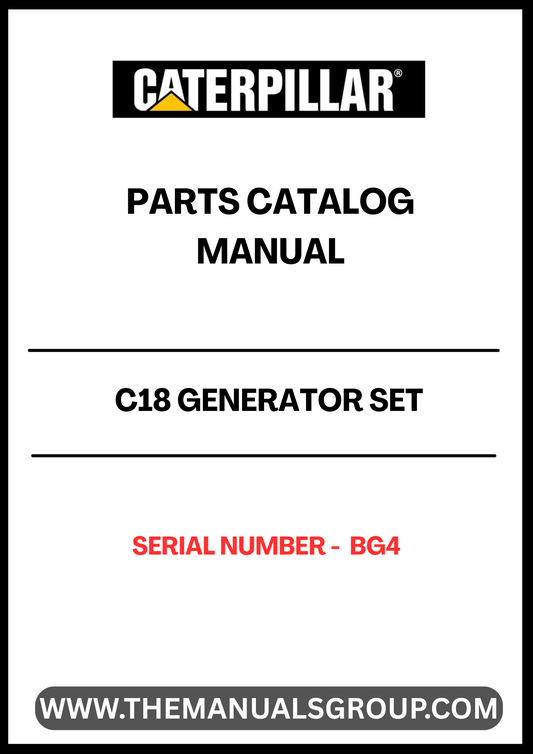 Discover the essential CAT C18 Generator Set Parts Catalog Manual, designed specifically for serial number BG4. This comprehensive manual serves as a vital resource for technicians and operators, providing detailed information on parts, specifications, and maintenance procedures to ensure optimal performance of your generator set.