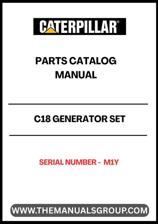 Discover the essential CAT C18 Generator Set Parts Catalog Manual, designed specifically for serial number M1Y. This comprehensive manual serves as a vital resource for maintenance and repair, ensuring your generator operates at peak performance. With detailed diagrams and part specifications, you can easily identify and source the components you need.
