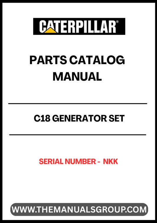 Discover the essential CAT C18 Generator Set Parts Catalog Manual, specifically designed for serial number NKK. This comprehensive manual serves as a vital resource for anyone looking to maintain or repair their CAT C18 generator, ensuring optimal performance and longevity.