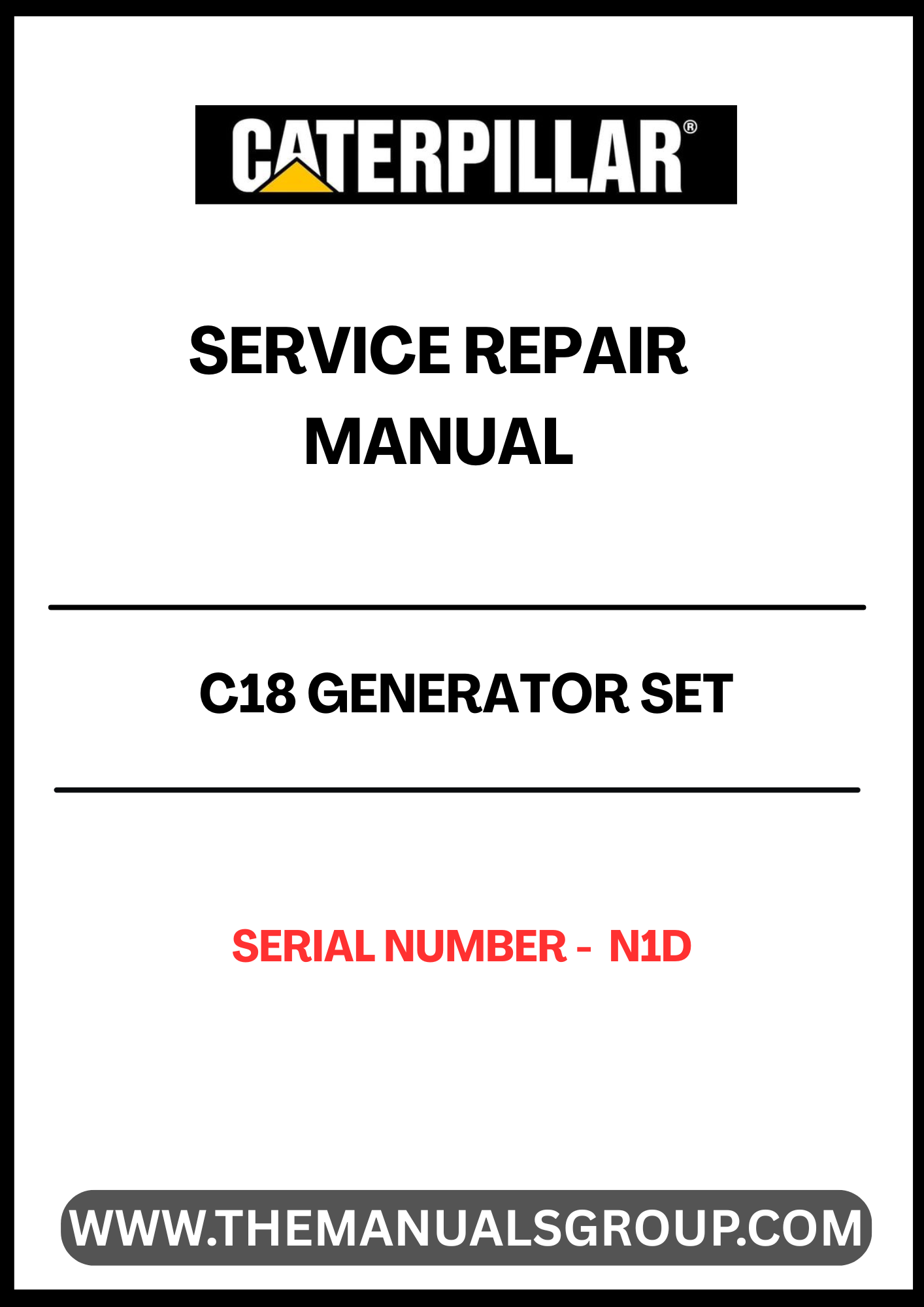 Ensure your CAT C18 Generator Set operates at peak performance with the comprehensive Service Repair Manual, specifically designed for serial number N1D. This manual is an essential resource for technicians and operators, providing detailed instructions and insights into maintenance, troubleshooting, and repair procedures.