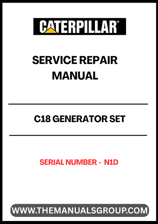 Ensure your CAT C18 Generator Set operates at peak performance with the comprehensive Service Repair Manual, specifically designed for serial number N1D. This manual is an essential resource for technicians and operators, providing detailed instructions and insights into maintenance, troubleshooting, and repair procedures.
