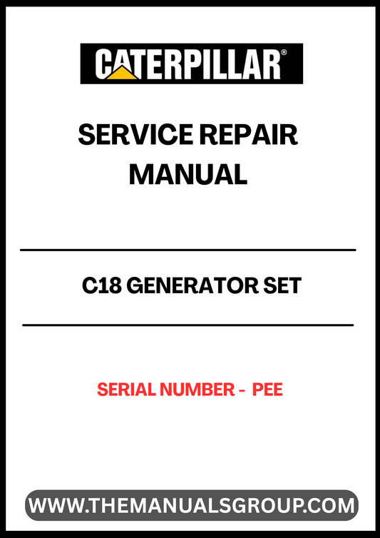 The CAT C18 Generator Set Service Repair Manual (S/N - PEE) is an essential resource for technicians and operators looking to maintain and repair their generator sets efficiently. This comprehensive manual provides detailed instructions, diagrams, and specifications tailored specifically for the CAT C18 model, ensuring you have the right information at your fingertips.