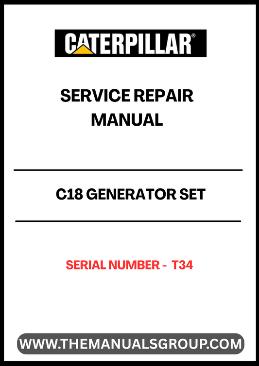 Ensure your CAT C18 Generator Set operates at peak performance with our comprehensive Service Repair Manual, specifically designed for serial number T34. This manual is an essential resource for technicians and operators, providing detailed instructions and insights into maintenance and repair procedures.