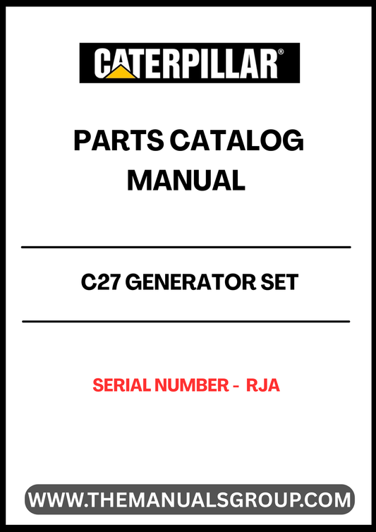 Discover the essential CAT C27 Generator Set Parts Catalog Manual, designed specifically for serial number RJA. This comprehensive manual serves as a vital resource for technicians and operators, providing detailed information on parts, specifications, and maintenance procedures to ensure optimal performance of your generator set.