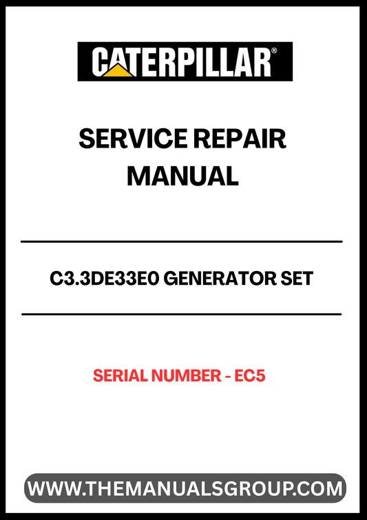  Ensure your CAT C3.3DE33E0 Generator Set operates at peak performance with our comprehensive Service Repair Manual, specifically designed for serial number EC5. This manual is an essential resource for technicians and operators alike, providing detailed instructions and insights for effective maintenance and troubleshooting.