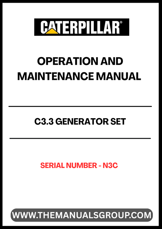  Ensure optimal performance and longevity of your CAT C3.3 Generator Set with the comprehensive Operation and Maintenance Manual. This essential guide provides detailed instructions tailored for your specific serial number, N3C, ensuring you have the right information at your fingertips for efficient operation.