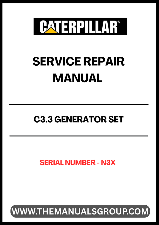 The CAT C3.3 Generator Set Service Repair Manual (S/N - N3X) is an essential resource for anyone looking to maintain or repair their generator set efficiently. This comprehensive manual provides detailed instructions, diagrams, and troubleshooting tips specifically tailored for the CAT C3.3 model, ensuring you have the right information at your fingertips.