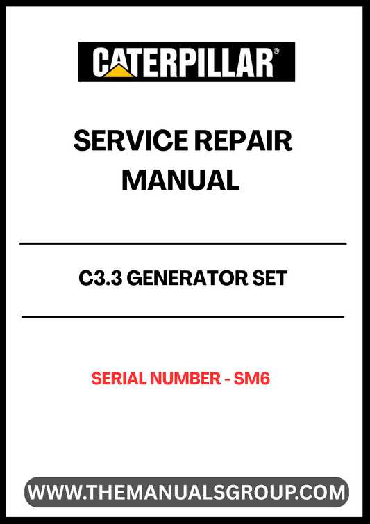 Ensure the longevity and optimal performance of your CAT C3.3 Generator Set with the comprehensive Service Repair Manual, specifically designed for S/N - SM6. This manual is an essential resource for technicians and operators, providing detailed instructions and insights into maintenance and repair procedures.