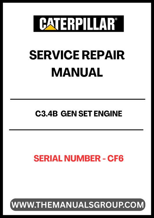  Discover the essential CAT C3.4B Gen Set Engine Service Repair Manual, specifically designed for serial number CF6. This comprehensive guide is an invaluable resource for technicians and DIY enthusiasts alike, providing detailed instructions and insights to ensure optimal performance and longevity of your engine.