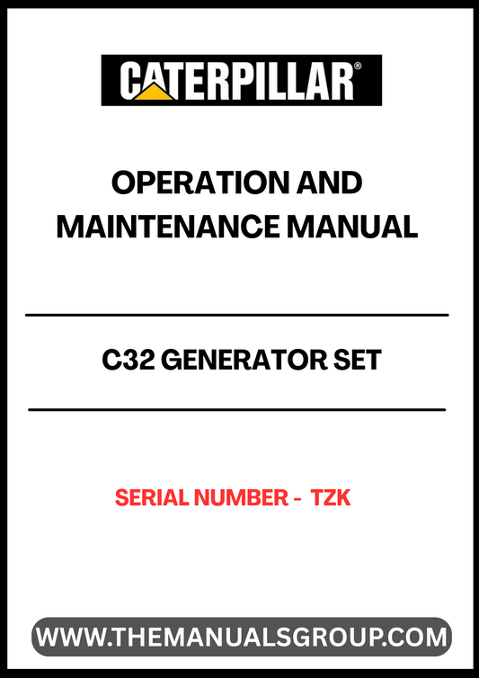 The CAT C32 Generator Set Operation and Maintenance Manual (S/N - TZK) is an essential resource for ensuring the optimal performance and longevity of your generator. This comprehensive guide provides detailed instructions on operation, maintenance, and troubleshooting, empowering you to maximize efficiency and minimize downtime.