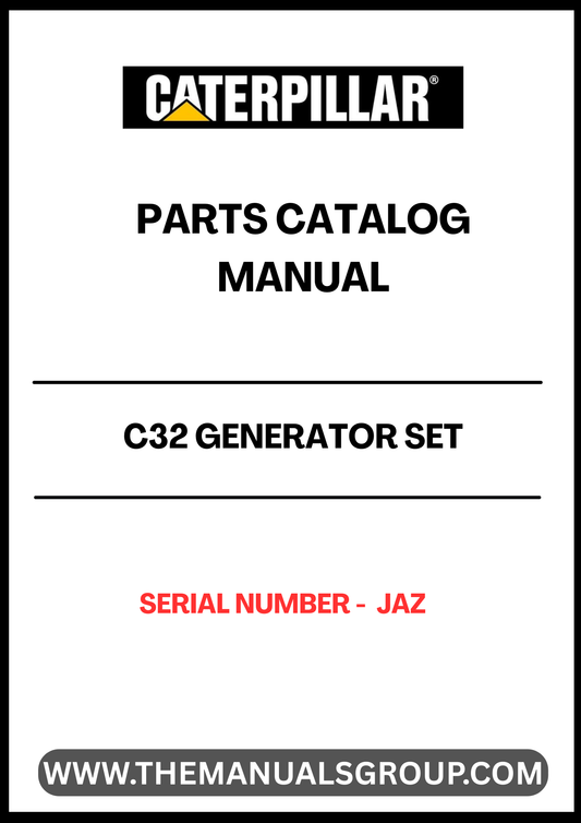Discover the essential CAT C32 Generator Set Parts Catalog Manual, designed specifically for serial number JAZ. This comprehensive manual serves as a vital resource for maintenance and repair, ensuring your generator operates at peak performance. With detailed diagrams and part specifications, you can easily identify and source the components you need.