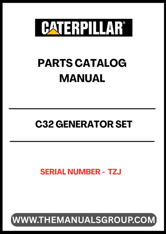Discover the essential CAT C32 Generator Set Parts Catalog Manual, specifically designed for serial number TZJ. This comprehensive manual serves as a vital resource for maintenance and repair, ensuring your generator operates at peak performance. With detailed diagrams and part specifications, you can easily identify and source the components you need.