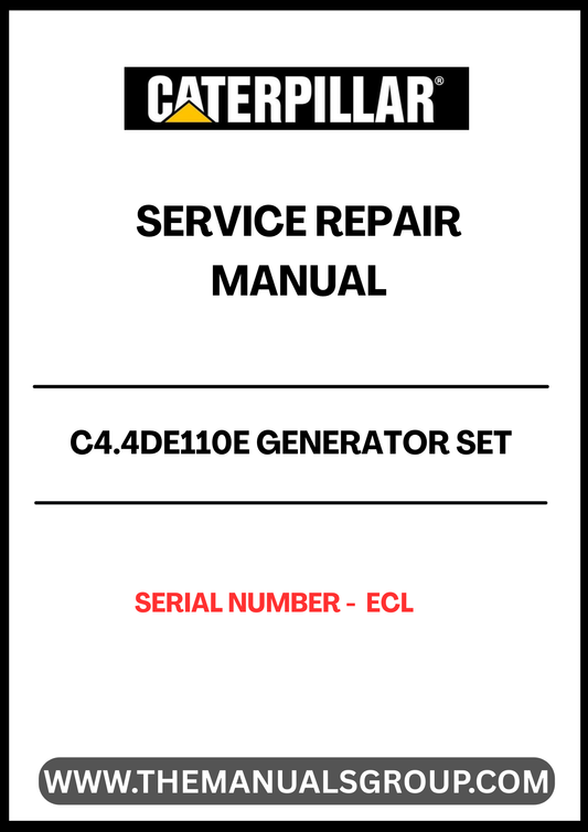 Ensure the longevity and optimal performance of your CAT C4.4DE110E Generator Set with our comprehensive Service Repair Manual. Designed specifically for serial number ECL, this manual provides detailed instructions and insights to help you troubleshoot and maintain your generator effectively.