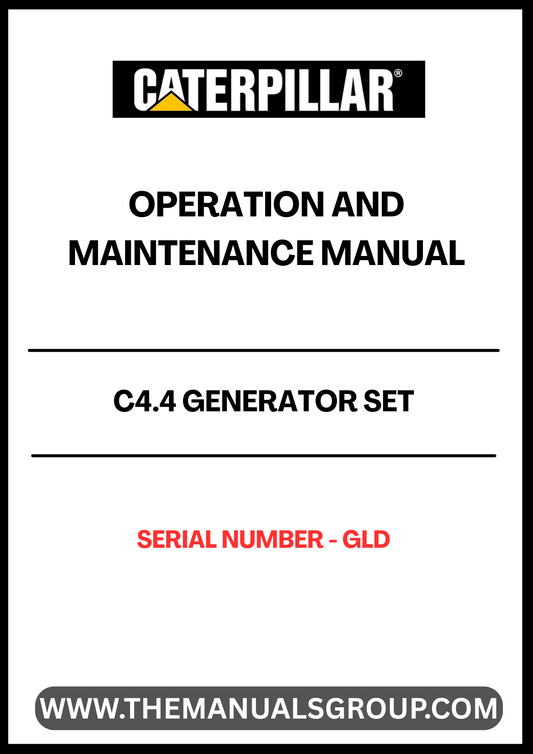 Discover the essential CAT C4.4 Generator Set Operation and Maintenance Manual, specifically designed for serial number GLD. This comprehensive guide is your go-to resource for understanding the intricacies of your generator set, ensuring optimal performance and longevity.
