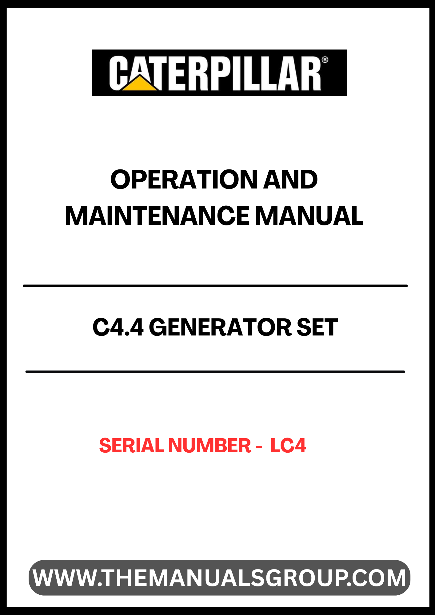 Discover the essential CAT C4.4 Generator Set Operation and Maintenance Manual, specifically designed for serial number LC4. This comprehensive guide is your go-to resource for understanding the intricacies of your generator set, ensuring optimal performance and longevity.
