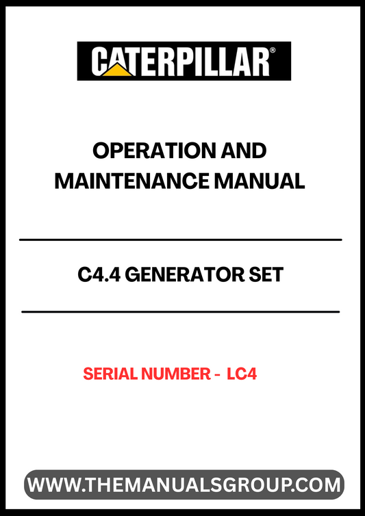 Discover the essential CAT C4.4 Generator Set Operation and Maintenance Manual, specifically designed for serial number LC4. This comprehensive guide is your go-to resource for understanding the intricacies of your generator set, ensuring optimal performance and longevity.
