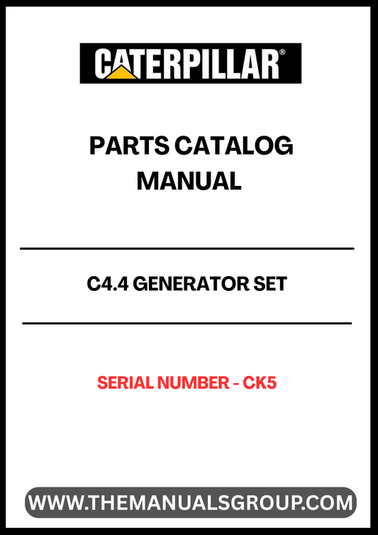 Discover the essential CAT C4.4 Generator Set Parts Catalog Manual, designed specifically for serial number CK5. This comprehensive manual serves as a vital resource for maintenance and repair, ensuring your generator operates at peak performance.