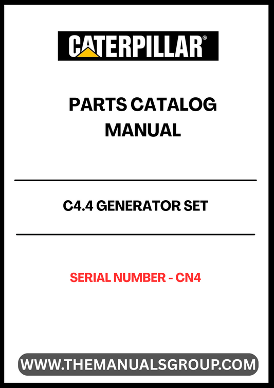 Discover the essential CAT C4.4 Generator Set Parts Catalog Manual, designed specifically for serial number CN4. This comprehensive manual serves as a vital resource for maintenance and repair, ensuring your generator operates at peak performance.