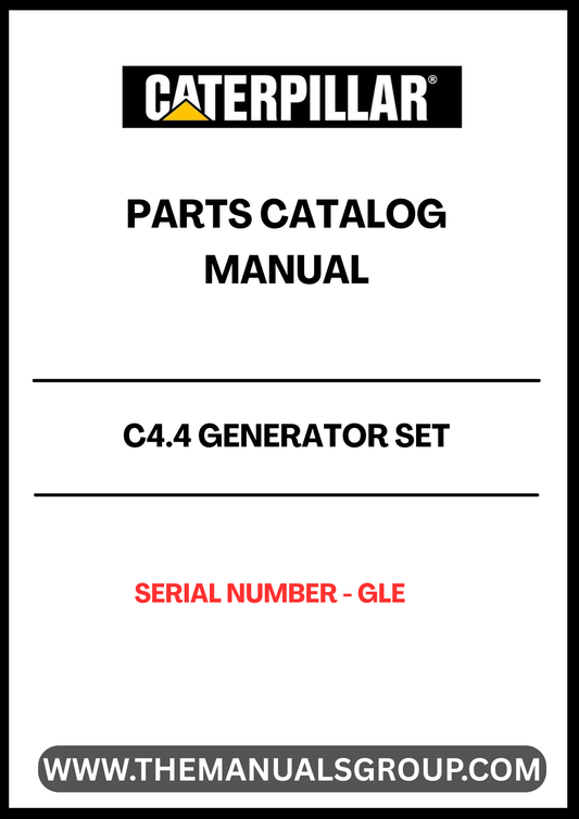 Discover the essential CAT C4.4 Generator Set Parts Catalog Manual, designed specifically for serial number GLE. This comprehensive manual serves as a vital resource for maintenance and repair, ensuring your generator operates at peak performance.