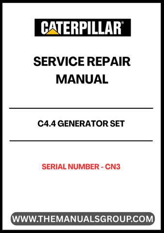 The CAT C4.4 Generator Set Service Repair Manual (S/N - CN3) is an essential resource for technicians and operators looking to maintain and repair their generator sets efficiently. This comprehensive manual provides detailed instructions, diagrams, and specifications tailored specifically for the CAT C4.4 model, ensuring you have all the information needed to keep your equipment running smoothly.