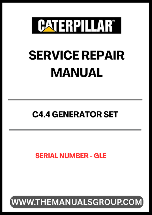  Ensure the longevity and optimal performance of your CAT C4.4 Generator Set with our comprehensive Service Repair Manual. Designed specifically for serial number GLE, this manual provides detailed instructions and insights to help you troubleshoot and maintain your generator effectively.