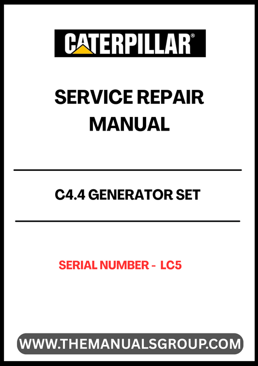 Unlock the full potential of your CAT C4.4 Generator Set with our comprehensive Service Repair Manual, specifically designed for serial number LC5. This manual is an essential resource for technicians and DIY enthusiasts alike, providing detailed instructions and insights to ensure optimal performance and longevity of your generator.