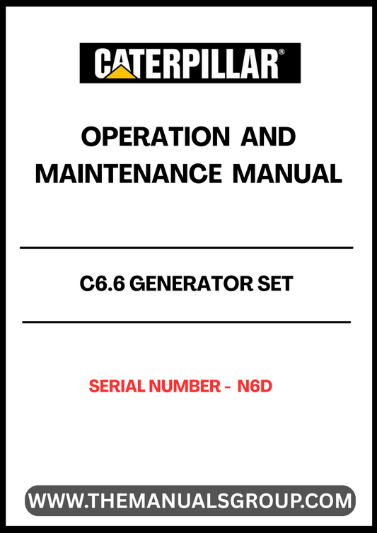 The CAT C6.6 Generator Set Operation and Maintenance Manual is an essential resource for ensuring the optimal performance and longevity of your generator. Designed specifically for the C6.6 model, this manual provides detailed instructions on operation, maintenance schedules, and troubleshooting tips, making it an invaluable tool for both novice and experienced users.
