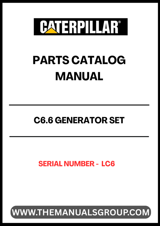 Discover the essential CAT C6.6 Generator Set Parts Catalog Manual, designed specifically for serial number LC6. This comprehensive manual serves as a vital resource for technicians and operators, providing detailed information on parts, specifications, and maintenance procedures to ensure optimal performance of your generator set.
