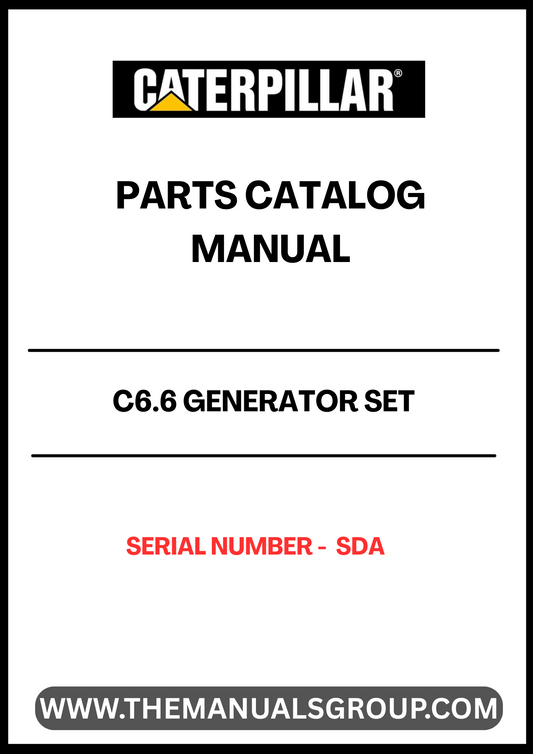 Discover the essential CAT C6.6 Generator Set Parts Catalog Manual, designed specifically for your generator's serial number SDAP. This comprehensive manual serves as a vital resource for maintenance and repair, ensuring your equipment operates at peak performance.