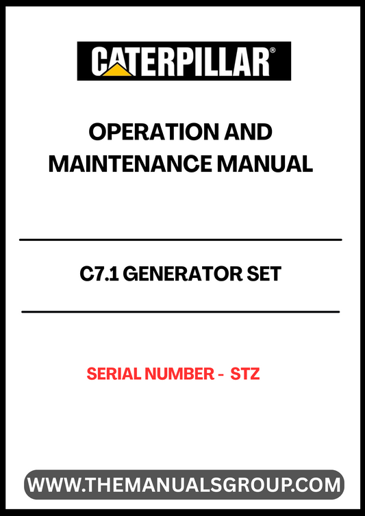 The CAT C7.1 Generator Set Operation and Maintenance Manual is an essential resource for ensuring the optimal performance and longevity of your generator. Designed specifically for the C7.1 model, this manual provides detailed instructions and guidelines tailored to your generator's unique specifications. With clear diagrams and step-by-step procedures, you can easily navigate through operation protocols and maintenance tasks.