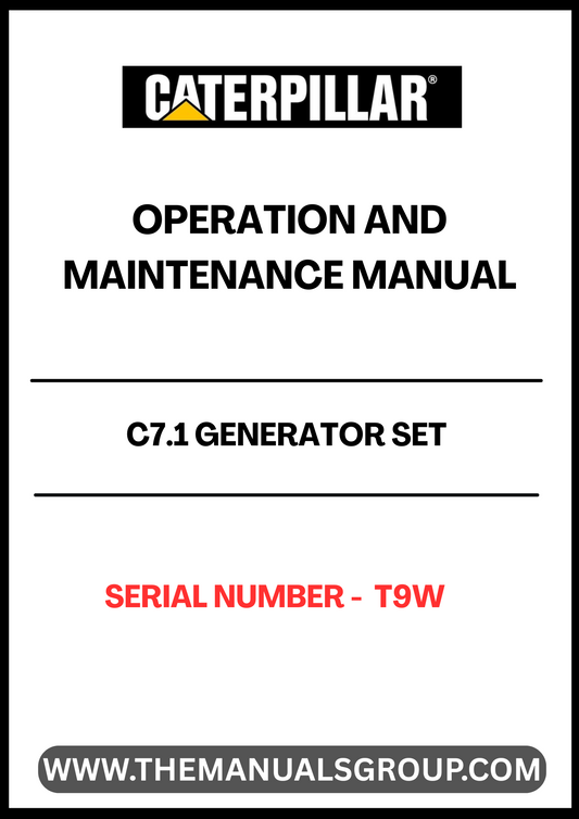 The CAT C7.1 Generator Set Operation and Maintenance Manual is an essential resource for ensuring the optimal performance and longevity of your generator. Designed specifically for the C7.1 model, this manual provides detailed instructions and guidelines that cover everything from initial setup to routine maintenance procedures. With clear illustrations and step-by-step instructions, you can confidently operate and maintain your generator with ease.