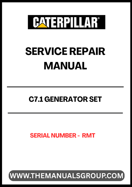  Ensure your CAT C7.1 Generator Set operates at peak performance with our comprehensive Service Repair Manual. Designed specifically for the S/N - RMT model, this manual provides detailed instructions and insights to help you troubleshoot and maintain your generator effectively.