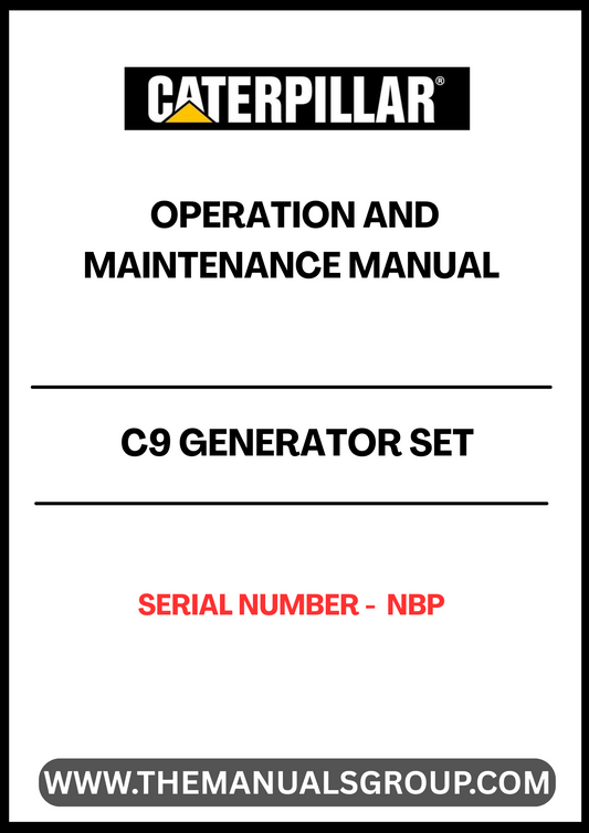 Discover the essential CAT C9 Generator Set Operation and Maintenance Manual, specifically designed for serial number NBP. This comprehensive guide provides detailed instructions and insights to ensure optimal performance and longevity of your generator set.