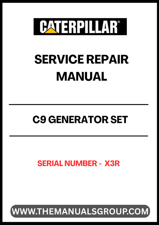  Ensure your CAT C9 Generator Set operates at peak performance with the comprehensive Service Repair Manual, specifically designed for serial number X3R. This manual is an essential resource for technicians and operators, providing detailed instructions and insights into maintenance, troubleshooting, and repair procedures.