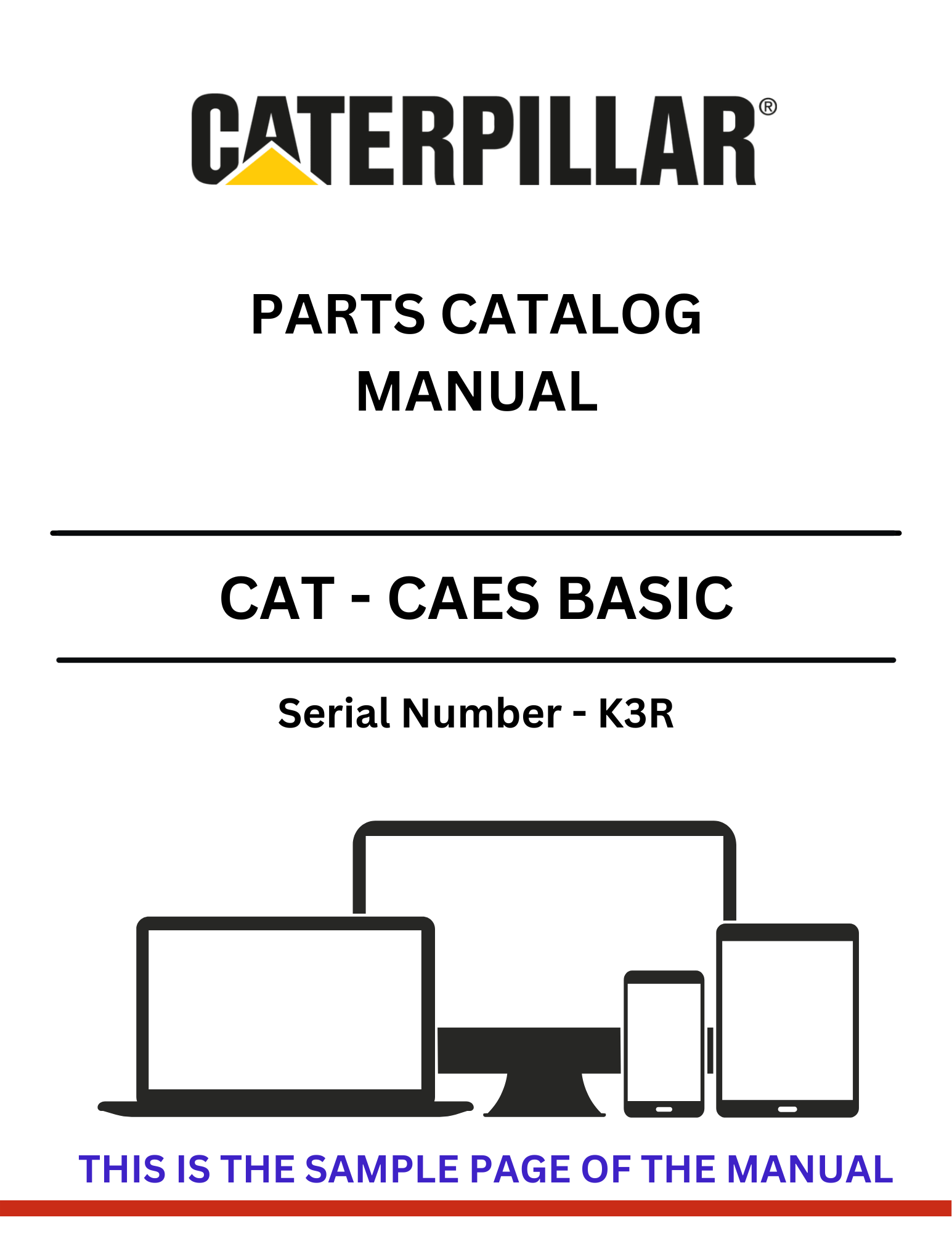 Discover the CAT CAES Basic Parts Catalog Manual S/N - K3R. Find comprehensive details on parts to ensure optimal performance and longevity of your equipment.