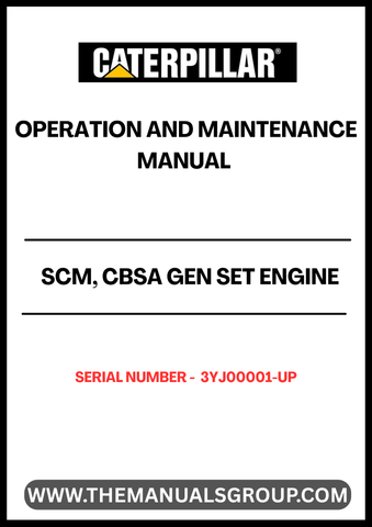 Enhance the performance and longevity of your CAT SCM, CBSA Gen Set Engine with the comprehensive Operation and Maintenance Manual, specifically designed for serial numbers 3YJ00001 and up. This manual serves as an essential resource, providing detailed instructions and insights to ensure your engine operates at peak efficiency.