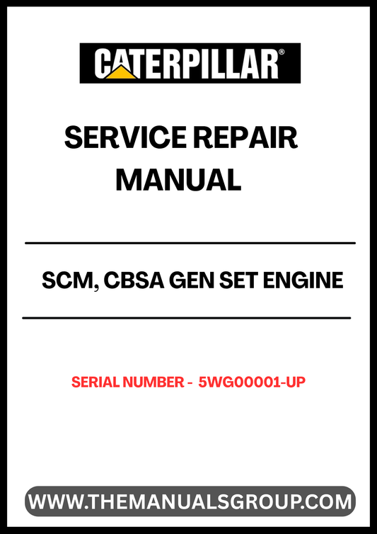 This CAT SCM, CBSA Gen Set Engine Service Repair Manual is an essential resource for anyone working with serial number 5WG00001 and above. Designed for both seasoned technicians and DIY enthusiasts, this manual provides comprehensive guidance on maintenance, troubleshooting, and repair procedures specific to your engine model.