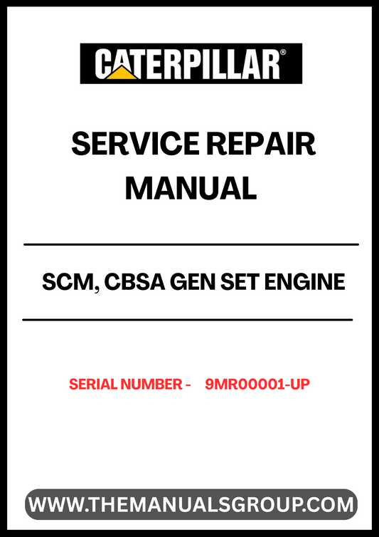 Unlock the full potential of your CAT SCM, CBSA Gen Set Engine with our comprehensive Service Repair Manual, specifically designed for serial numbers 9MR00001 and up. This manual is an essential resource for technicians and DIY enthusiasts alike, providing detailed instructions and insights to ensure your engine operates at peak performance.
