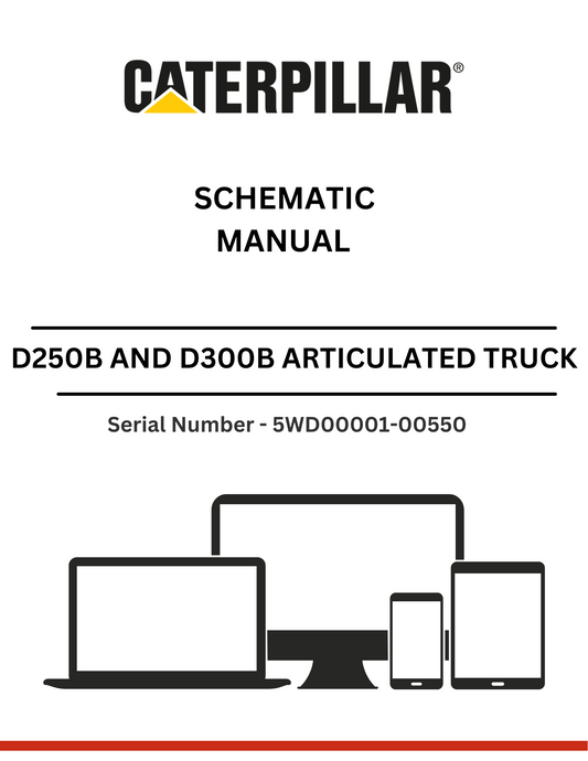 Discover the comprehensive schematic manual for CAT D250B and D300B articulated dump trucks, powered by the 3306 engine. Essential for maintenance and repairs.
