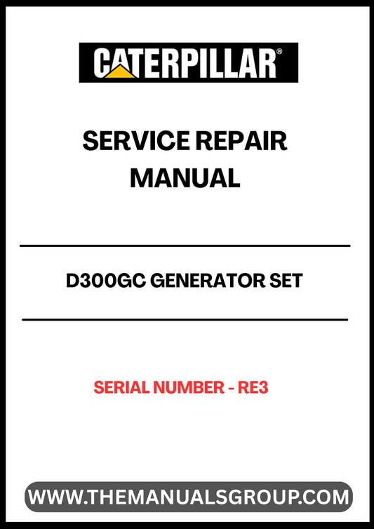 Discover the essential CAT D300GC Generator Set Service Repair Manual, specifically designed for serial number RE3. This comprehensive guide is your go-to resource for maintaining and troubleshooting your generator, ensuring optimal performance and longevity.
