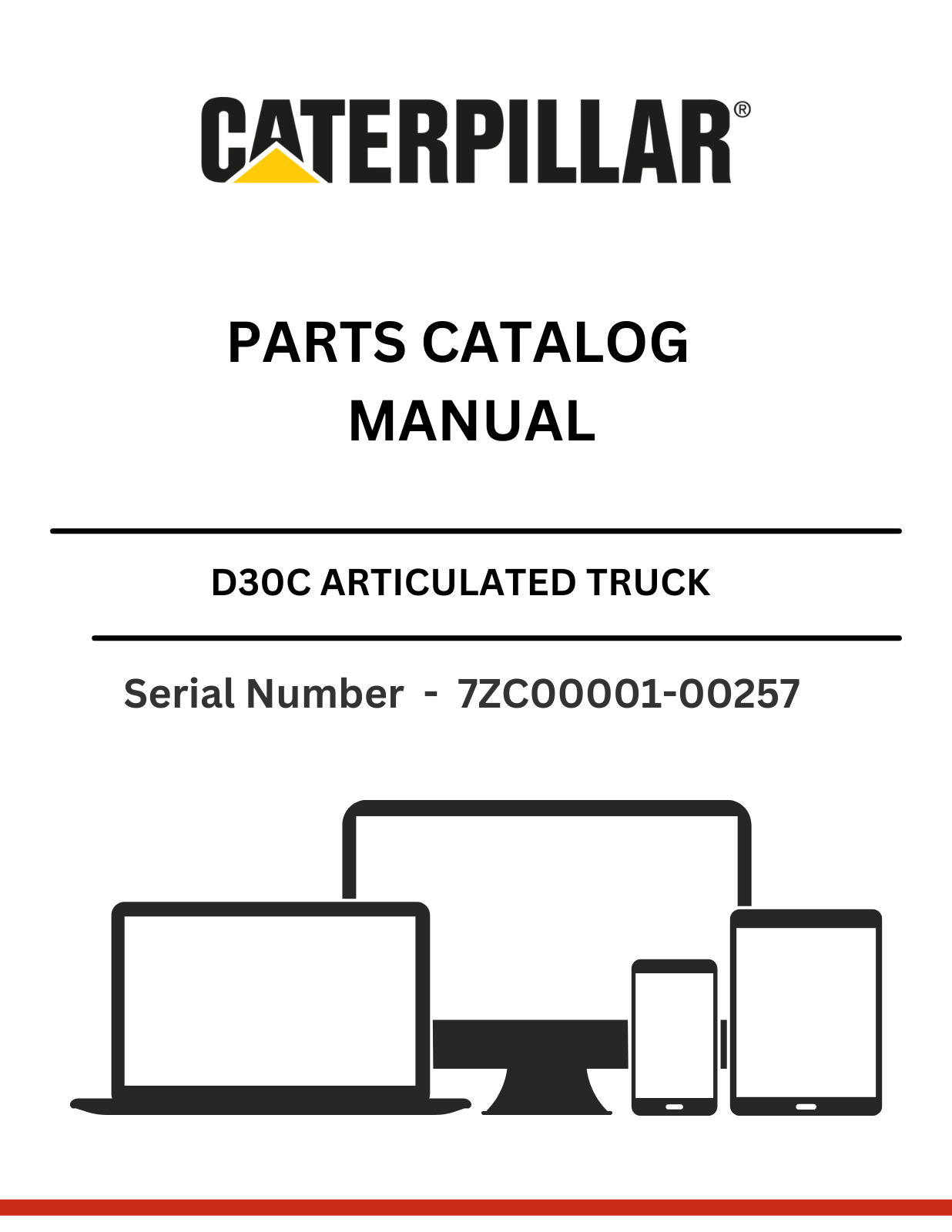  Explore our comprehensive CAT D30C articulated dump truck parts catalog manual, featuring detailed information for S/N 7ZC00001-00257 powered by the 3306 engine.