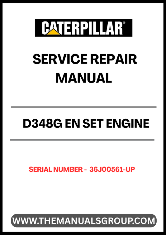 Ensure your CAT D348 GEN SET engine operates at peak performance with our comprehensive Service Repair Manual, specifically designed for serial numbers 36J00561 and up. This manual is an essential resource for technicians and DIY enthusiasts alike, providing detailed instructions and insights for effective maintenance and repair.